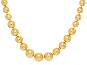 Pearlfection® Golden South Sea Simulant Rhodium Over Sterling Silver 20 Inch Strand