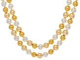 Pearlfection® Golden And White South Sea Simulant 64 Inch Strand Endless Strand