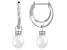 White Cultured Freshwater Pearl Rhodium And Bella Luce® Over Sterling Silver Earrings