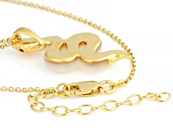 White South Sea Mother-Of-Pearl & Lab Created Ruby 18k Yellow Gold Over Silver Pendant With Chain