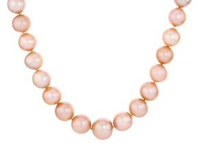 Genusis™ Peach Cultured Freshwater Pearl 18k Rose Gold Over Sterling Silver 20 Inch Strand Necklace