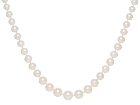 White Cultured Freshwater Pearl 14k Yellow Gold 18