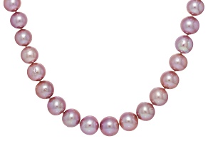 Genusis™ Lavender Cultured Freshwater Pearl Rhodium Over Sterling Silver 20 Inch Strand