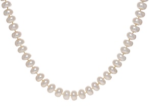White Cultured Freshwater Pearl 36 Inch Endless Strand Necklace