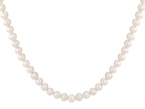 White Cultured Freshwater Bitsy Pearl Rhodium Over Sterling Silver 24 Inch Strand Necklace