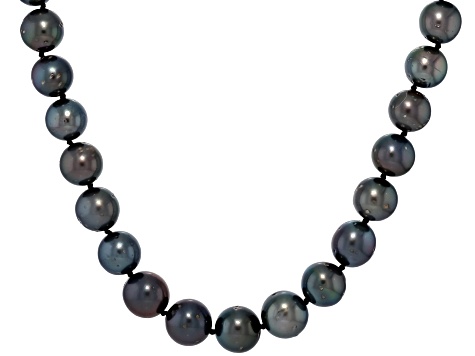 Cultured Tahitian Pearl Rhodium Over Sterling Silver 20 Inch