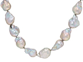 Genusis™ Platinum Cultured Freshwater Pearl Rhodium Over Sterling Silver 24 Inch Necklace