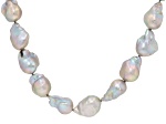 Genusis™ Platinum Cultured Freshwater Pearl Rhodium Over Sterling Silver 24 Inch Necklace