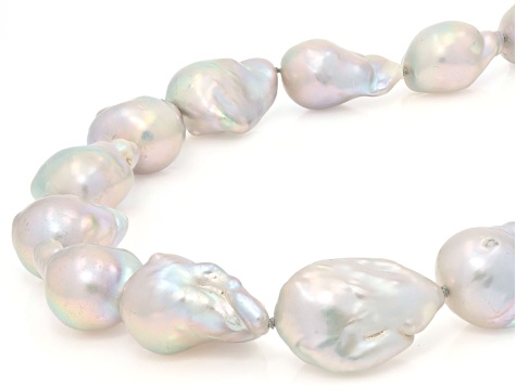 Genusis™ 13-15mm Platinum Cultured Freshwater Pearl Rhodium Over
