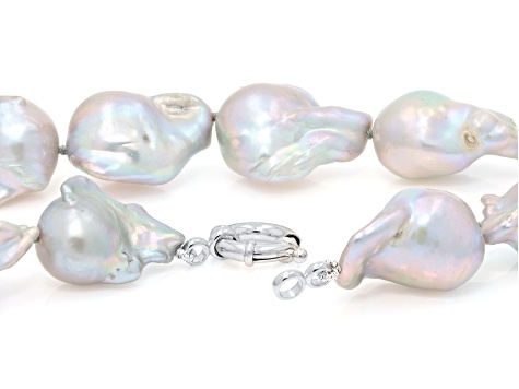 Genusis™ 13-15mm Platinum Cultured Freshwater Pearl Rhodium Over