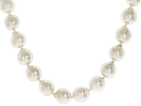 Pearl パンデイロ yumiy White Cultured Japanese Akoya Pearl Rhodium Over Sterling