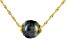 Cultured Tahitian Pearl 18k Yellow Gold Over Sterling Silver Pendant With Chain 22 inch