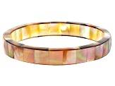 Golden, White And Champagne South Sea Mother-Of-Pearl Bangle Set Of 3