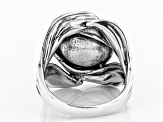 White Cultured Freshwater Pearl 9.5-10mm Sterling Silver Ring