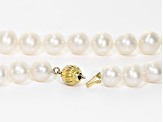 Cultured Freshwater Pearl 14k Yellow Gold Strand Necklace 8.5-9.5mm