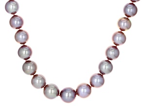 Lavender Cultured Kasumiga Pearl 14k White Gold Strand Necklace 10.5-13.5mm