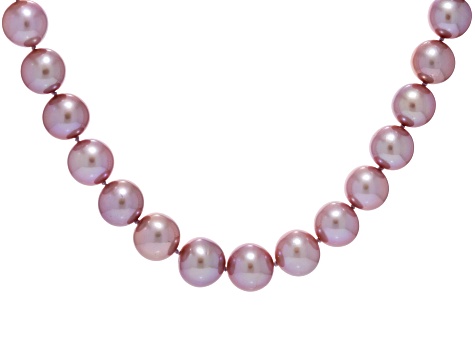 Natural Multi-Pink Cultured Kasumiga Pearl 14k White Gold Necklace 10.5-13.5mm