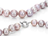 Genusis Pearls(TM)11-14mm Natural Lavender Cultured Freshwater Pearl Rhodium Over Silver Necklace
