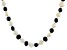 8-9mm White and Enhanced Black Cultured Freshwater Pearl Endless Strand 62 inch Necklace