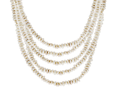 4-5mm White Cultured Freshwater Pearl Endless Necklace Set of Five