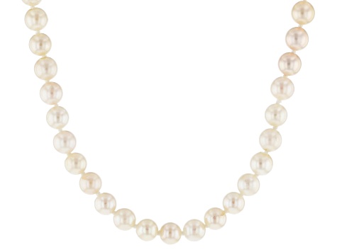 5.5-6mm White Cultured Japanese Akoya Pearl 60 inch Endless Necklace Strand