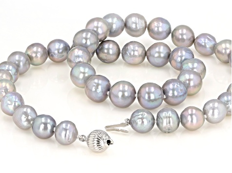silver rhodium cultured freshwater strand pearl sterling necklace inch jtv list