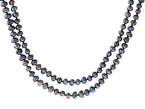 black cultured pearl necklace