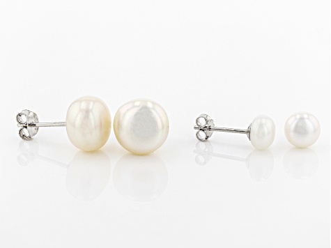 OSTKAKA ★ KNOT WAVE SILVER [正規品/関税込] 6-10mm White Cultured Freshwater Pearl Rhodium Over Sterling