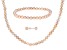 Peach Cultured Freshwater Pearl Sterling Silver 18 Inch Necklace, Bracelet, & Earring Set