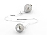 Platinum Cultured Freshwater Pearl Sterling Silver Necklace, Bracelet, & Earring Set