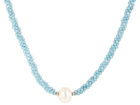 Feeling at Peace Aquamarine Tahitian Pearl Necklace – Sati Gems Hawaii