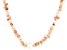White Cultured Freshwater Pearl with Pink Opal Rhodium Over Sterling Silver Necklace