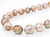 Multi-Color Cultured Freshwater Pearl Rhodium Over Sterling Silver 18 Inch Necklace