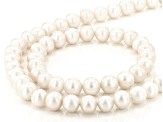 White Cultured Freshwater Strand Necklace and Stretch Bracelet Set