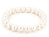 White Cultured Freshwater Strand Necklace and Stretch Bracelet Set