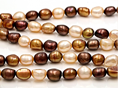 Multi-Color Cultured Freshwater Pearl Endless Strand Necklace