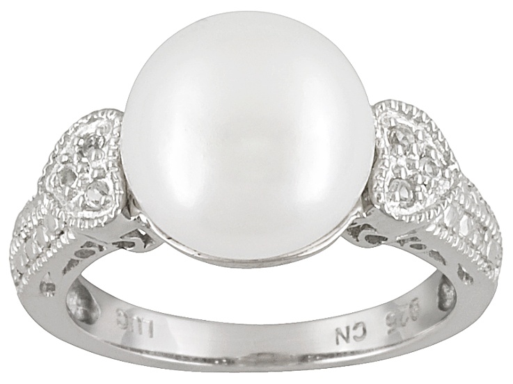 ◇Primaute◇ PEARL PIPE RING Sterling Silver Freshwater Cultured Pearl Ring - Ruby Lane