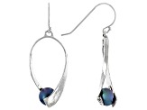 Black Cultured Freshwater Pearl Sterling Silver Drop Earrings