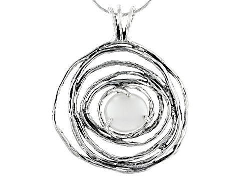 Pearl Cage Pendant, Pearl Pendant Necklace, Sterling Silver Pearl Pendant  (12mm)