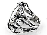 White South Sea Mother-of-Pearl & White Topaz Sterling Silver Ring