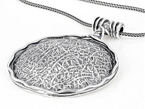 Sterling Silver Medallion 18 Inch Necklace