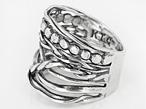Sterling Silver Multi-Row Ring