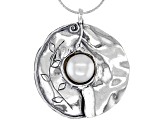 White Cultured Freshwater Pearl Sterling Silver 18 Inch Necklace