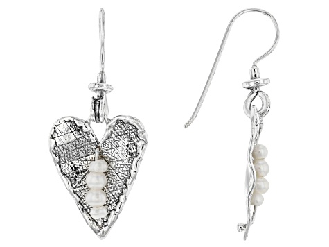White Cultured Freshwater Pearl Sterling Silver Earrings
