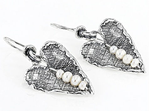 White Cultured Freshwater Pearl Sterling Silver Earrings