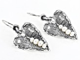 White Cultured Freshwater Pearl Sterling Silver Earrings
