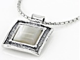 White South Sea Mother-Of-Pearl Sterling Silver 18 Inch Necklace