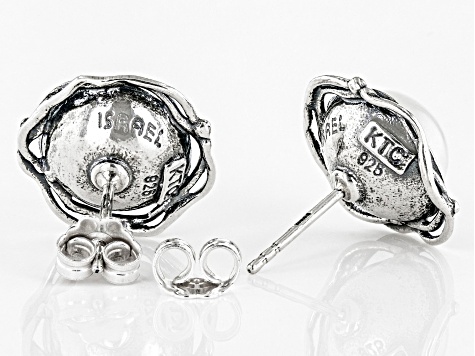 White Cultured Freshwater Pearl Sterling Silver Earrings