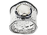 White South Sea Mother-Of-Pearl Sterling Silver Ring