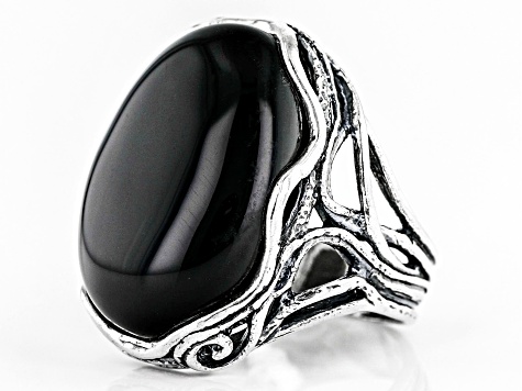 Black Onyx Sterling Silver Ring